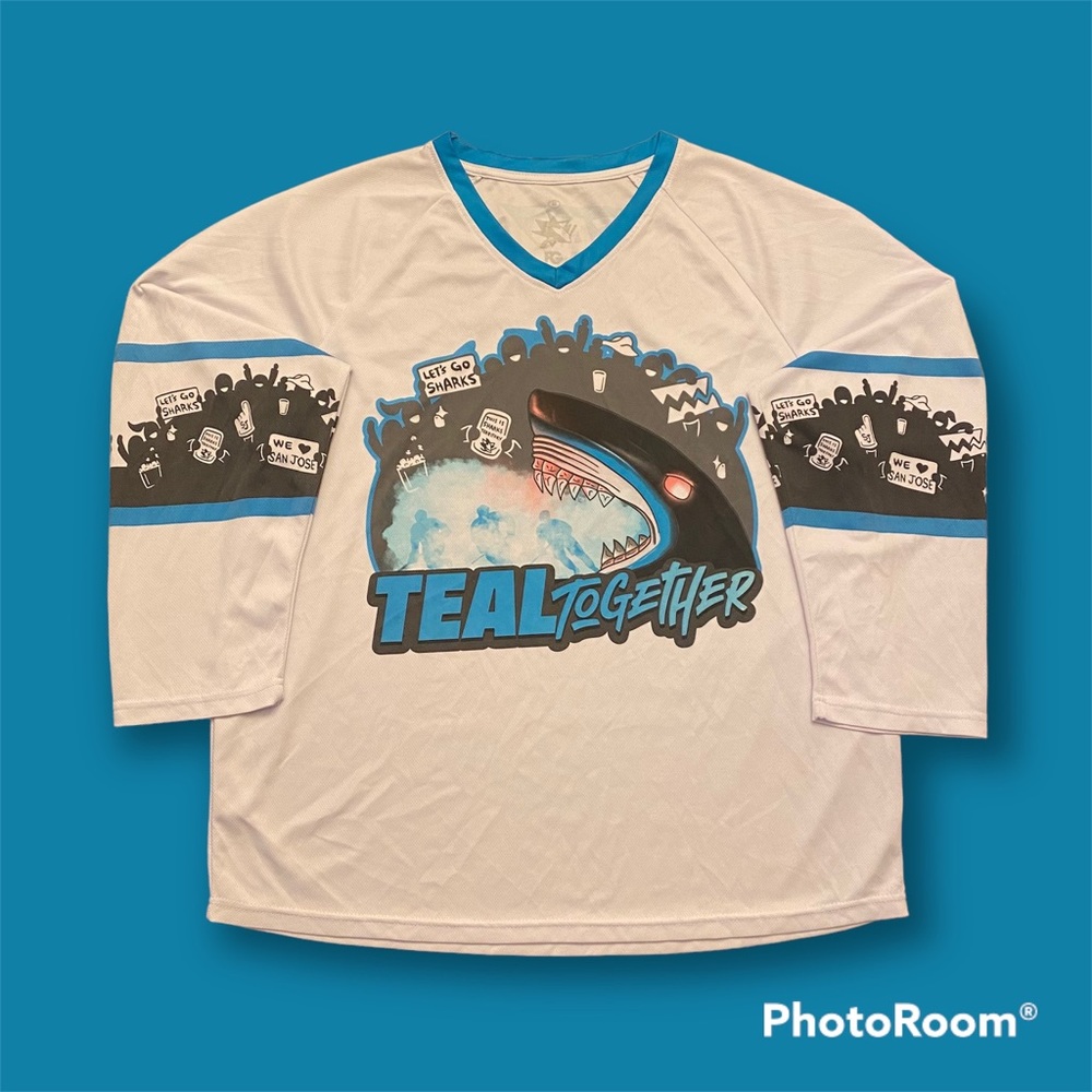 NHL San Jose Sharks Teal Together Jersey